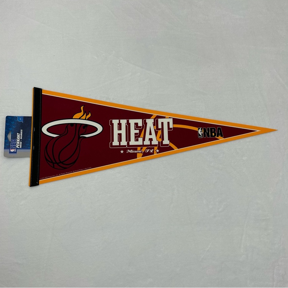 Miami Heat NBA Basketball WinCraft Classic Felt Pennant Banner Flag 30x12